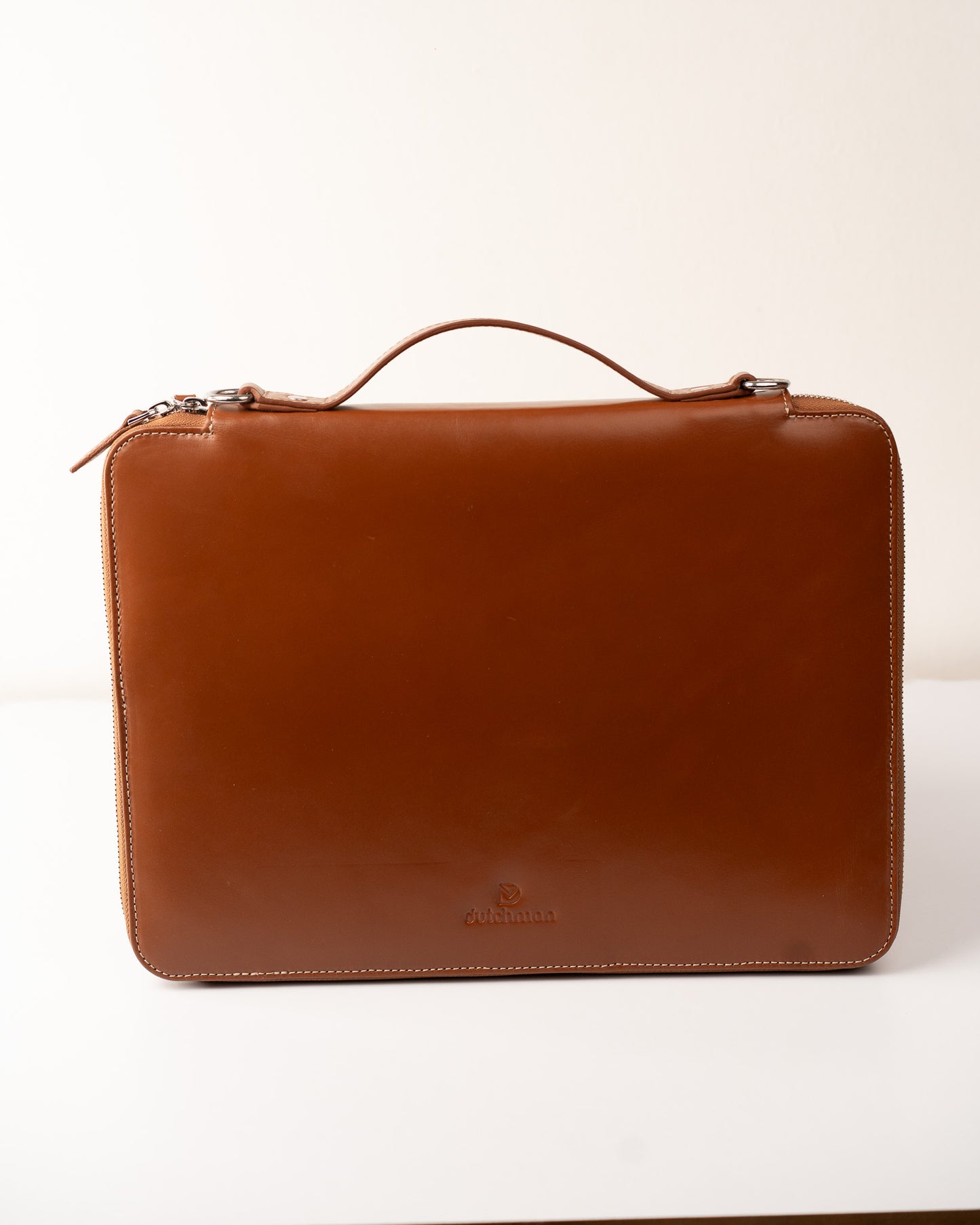 The Stack : Laptop Organizer in Tan by Dutchman