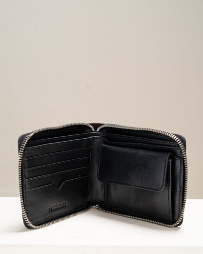 Raven : Zipper Secure Wallet (Black)